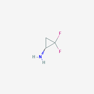 molecular formula C3H5F2N B8184535 (R)-2,2-Difluorocyclopropanamine 