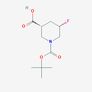 (3R,5S)-5-fluoro-1-[(2-methylpropan-2-yl)oxycarbonyl]piperidine-3-carboxylic acid