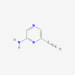 molecular formula C6H5N3 B8184630 6-Ethynylpyrazin-2-amine 