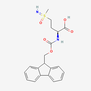 molecular formula C20H22N2O5S B8184643 (2S)-2-(9H-fluoren-9-ylmethoxycarbonylamino)-4-(methylsulfonimidoyl)butanoic acid 