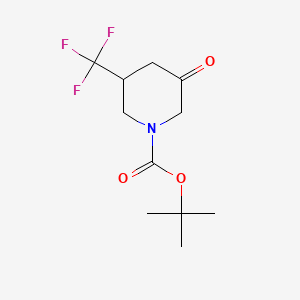 molecular formula C11H16F3NO3 B8184690 tert-Butyl 3-oxo-5-(trifluoromethyl)piperidine-1-carboxylate 
