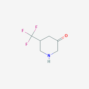 molecular formula C6H8F3NO B8184693 5-(Trifluoromethyl)piperidin-3-one 