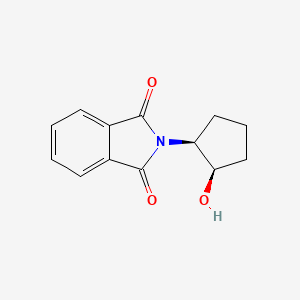 molecular formula C13H13NO3 B8184763 (1S,2R)-2-(2-Hydroxy cyclopentyl)-isoindole-1,3-dione 