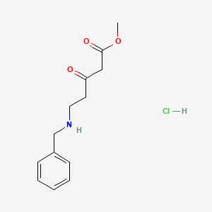 molecular formula C13H18ClNO3 B8184794 Methyl 5-(benzylamino)-3-oxopentanoate hydrochloride 
