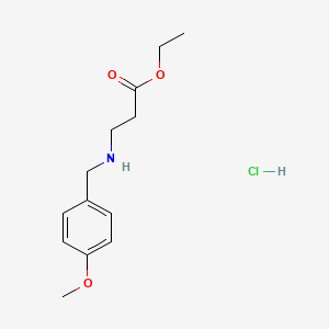 molecular formula C13H20ClNO3 B8184797 Ethyl 3-((4-methoxybenzyl)amino)propanoate hydrochloride 