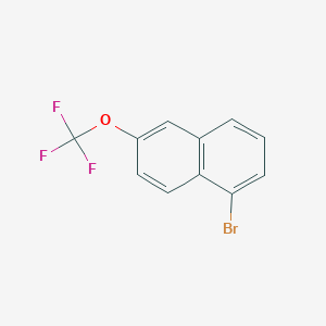 molecular formula C11H6BrF3O B8184802 1-Bromo-6-trifluoromethoxy-naphthalene 