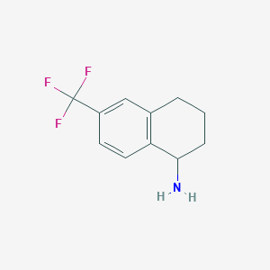 molecular formula C11H12F3N B8184815 6-Trifluoromethyl-1,2,3,4-tetrahydro-naphthalen-1-ylamine 