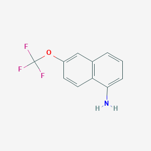 molecular formula C11H8F3NO B8184825 1-Amino-6-(trifluoromethoxy)naphthalene 