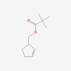 molecular formula C11H18O2 B8184846 2,2-Dimethyl-propionic acid cyclopent-2-enylmethyl ester 