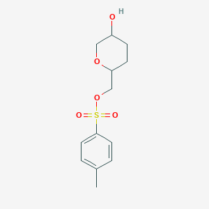 molecular formula C13H18O5S B8184886 Toluene-4-sulfonic acid 5-hydroxy-tetrahydro-pyran-2-ylmethyl ester 