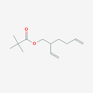 molecular formula C13H22O2 B8184890 2,2-Dimethyl-propionic acid 2-vinyl-hex-5-enyl ester 