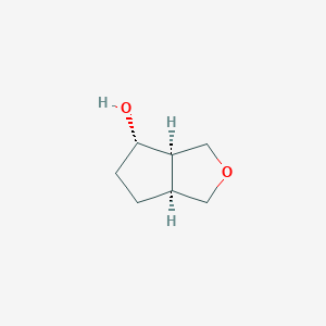 molecular formula C7H12O2 B8184900 rel-(3aR,4S,6aS)-Hexahydro-cyclopenta[c]furan-4-ol 