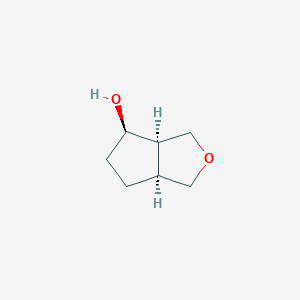 molecular formula C7H12O2 B8184906 rel-(3aR,4R,6aS)-Hexahydro-cyclopenta[c]furan-4-ol 
