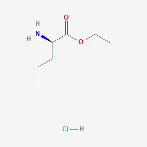 molecular formula C7H14ClNO2 B8184953 Ethyl (R)-2-aminopent-4-enoate hydrochloride 