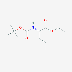 molecular formula C12H21NO4 B8184960 乙基 (S)-2-((叔丁氧羰基)氨基)戊-4-烯酸酯 