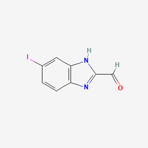 molecular formula C8H5IN2O B8184966 6-Iodo-1H-benzoimidazole-2-carbaldehyde 
