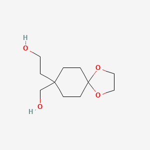 molecular formula C11H20O4 B8184974 2-[8-(Hydroxymethyl)-1,4-dioxaspiro[4.5]decan-8-yl]ethanol 