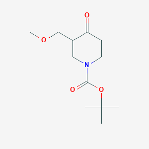 molecular formula C12H21NO4 B8185021 3-Methoxymethyl-4-oxo-piperidine-1-carboxylic acid tert-butyl ester 