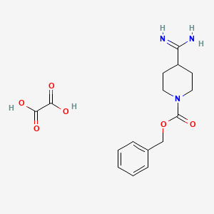 molecular formula C16H21N3O6 B8185063 1-Cbz-piperidine-4-carboxamidine oxalate 