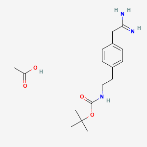 2-[4-(2-N-Boc-amino-ethyl)-phenyl]-acetamidine acetate