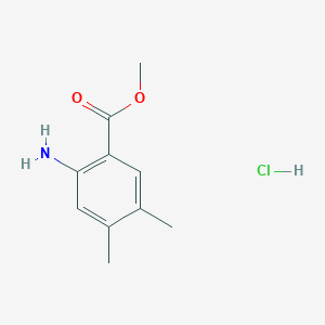 molecular formula C10H14ClNO2 B8185116 Methyl 2-amino-4,5-dimethyl-benzoate hydrochloride CAS No. 1187930-59-1