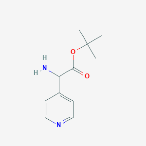 molecular formula C11H16N2O2 B8185122 Tert-butyl 2-amino-2-pyridin-4-ylacetate 