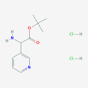 tert-Butyl 2-amino-2-(pyridin-3-yl)acetate dihydrochloride