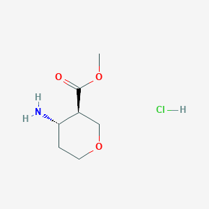 molecular formula C7H14ClNO3 B8185156 Rel-methyl (3R,4S)-4-aminotetrahydro-2H-pyran-3-carboxylate hydrochloride 