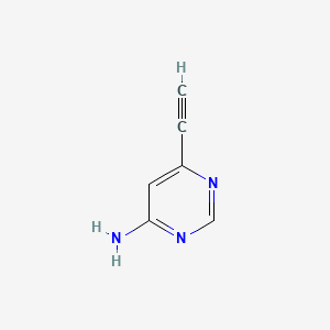 molecular formula C6H5N3 B8185218 6-Ethynylpyrimidin-4-amine 