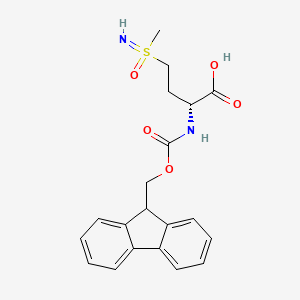 molecular formula C20H22N2O5S B8185224 (2R)-2-(9H-fluoren-9-ylmethoxycarbonylamino)-4-(methylsulfonimidoyl)butanoic acid 