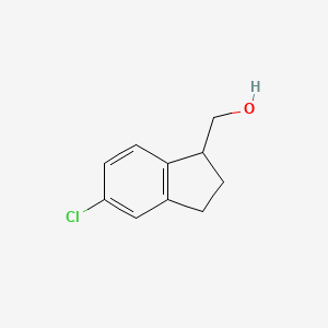 molecular formula C10H11ClO B8185291 (5-Chloro-indan-1-yl)-methanol CAS No. 711017-67-3