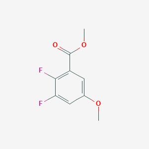 molecular formula C9H8F2O3 B8185325 2,3-Difluoro-5-methoxy-benzoic acid methyl ester 