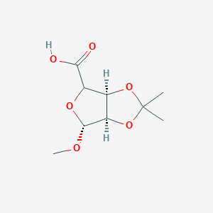 molecular formula C9H14O6 B8185338 (3AS,6R,6AR)-6-Methoxy-2,2-dimethyl-tetrahydro-furo[3,4-d][1,3]dioxole-4-carboxylic acid 