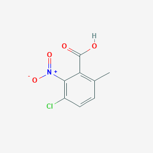 molecular formula C8H6ClNO4 B8185357 3-Chloro-6-methyl-2-nitro-benzoic acid 