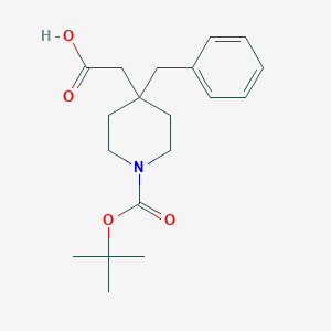 molecular formula C19H27NO4 B8185383 4-Benzyl-4-carboxymethyl-piperidine-1-carboxylic acid tert-butyl ester 