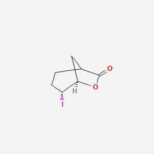 molecular formula C7H9IO2 B8185394 rel-(1R,4R,5R)-4-Iodo-6-oxabicyclo[3.2.1]octan-7-one 