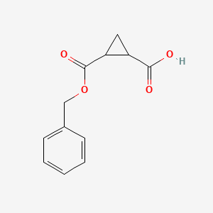 molecular formula C12H12O4 B8185424 2-Benzyloxycarbonyl-cyclopropane-carboxylic acid 