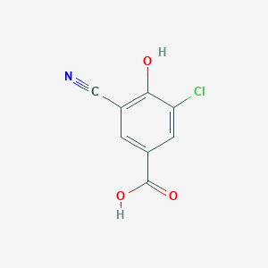 molecular formula C8H4ClNO3 B8185441 3-Chloro-5-cyano-4-hydroxybenzoic acid 