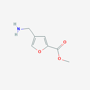 molecular formula C7H9NO3 B8185463 4-Aminomethyl-furan-2-carboxylic acid methyl ester 