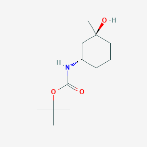 molecular formula C12H23NO3 B8185479 tert-butyl N-[(1S,3S)-3-hydroxy-3-methylcyclohexyl]carbamate 