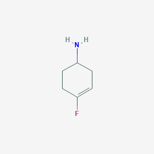 molecular formula C6H10FN B8185552 4-Fluorocyclohex-3-enaMine 