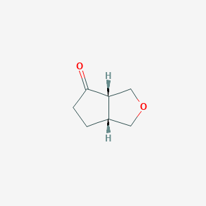 molecular formula C7H10O2 B8185606 cis-Hexahydro-cyclopenta[c]furan-4-one 