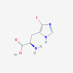 molecular formula C6H8FN3O2 B8185692 (R)-4(5)-Fluoro-histidine 