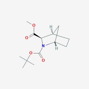 molecular formula C13H21NO4 B8185705 2-(tert-Butyl) 3-methyl (1S,3R,4R)-2-azabicyclo[2.2.1]heptane-2,3-dicarboxylate 