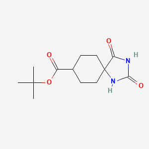 molecular formula C13H20N2O4 B8185739 2,4-Dioxo-1,3-diaza-spiro[4.5]decane-8-carboxylic acid tert-butyl ester 