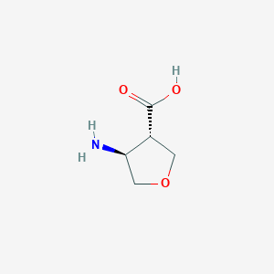 molecular formula C5H9NO3 B8185776 (3S,4S)-4-Amino-tetrahydro-furan-3-carboxylic acid 
