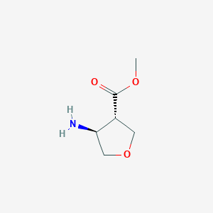 molecular formula C6H11NO3 B8185779 Methyl (3S,4S)-4-aminotetrahydrofuran-3-carboxylate 