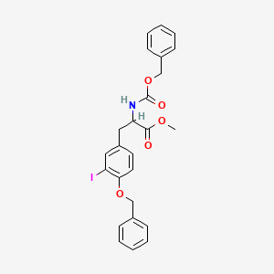 molecular formula C25H24INO5 B8185786 2-Cbz-amino-3-(4-benzyloxy-3-iodo-phenyl)-propionic acid methyl ester 