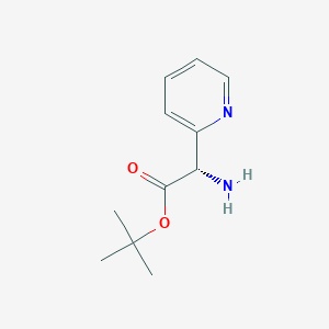 molecular formula C11H16N2O2 B8185791 (S)-Pyridin-2-yl-glycine tert-butyl ester 
