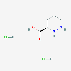 molecular formula C5H12Cl2N2O2 B8185822 (R)-1,2-Diazinane-3-carboxylic acid dihydrochloride 